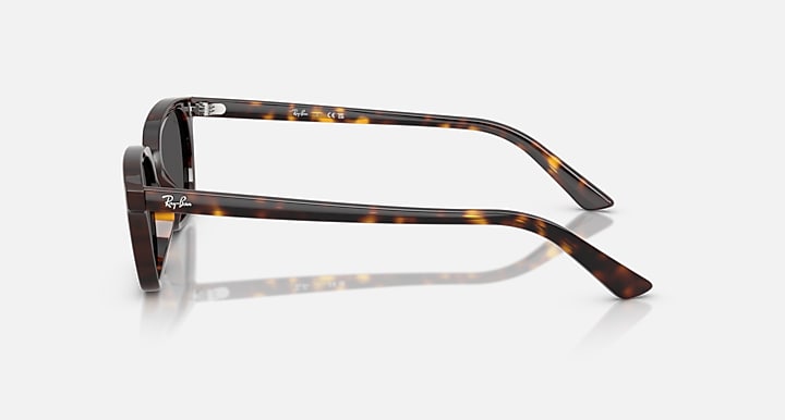 Ray-Ban ZAYA BIO-BASED Havana with Dark Grey Solid Color lenses - Lateral