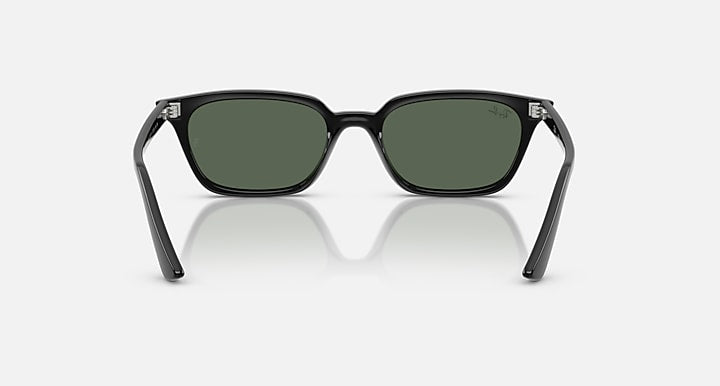 Ray-Ban ZAYA BIO-BASED Black with Dark Green Solid Color lenses - Back