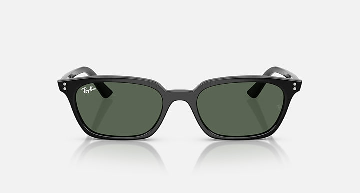 Ray-Ban ZAYA BIO-BASED Black with Dark Green Solid Color lenses - Front