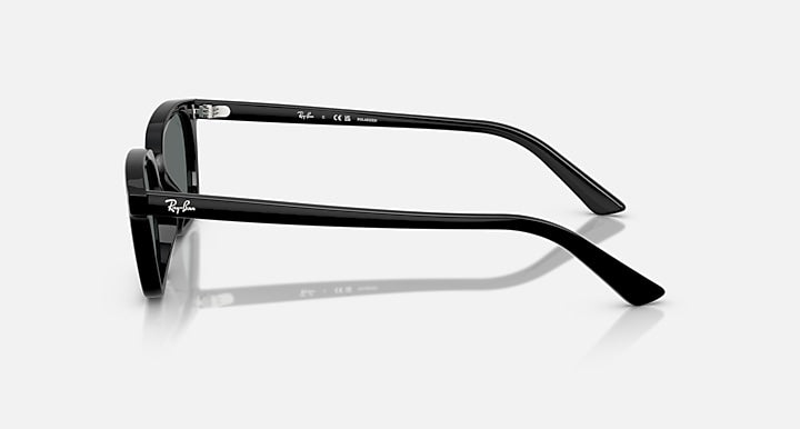 Ray-Ban ZAYA BIO-BASED Black with Dark Grey Polarized Solid Color lenses - Lateral