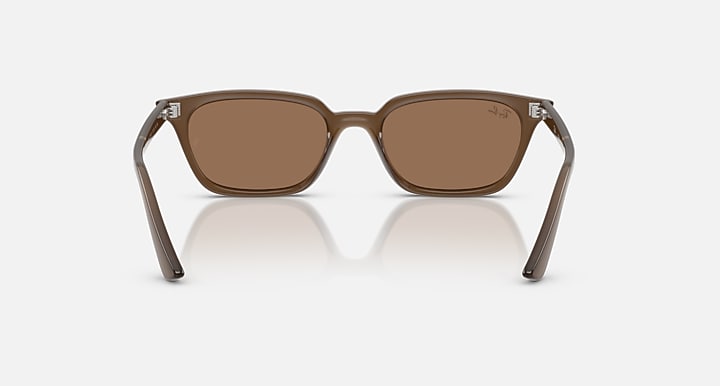 Ray-Ban ZAYA BIO-BASED Transparent Brown with Dark Brown Solid Color lenses - Back