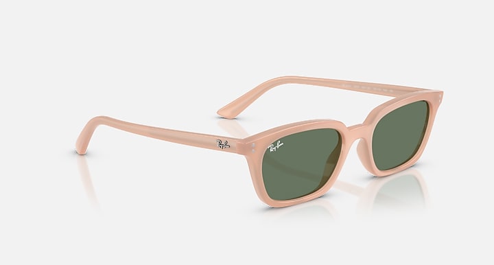 Ray-Ban ZAYA BIO-BASED Cloudy Natural Pink with Dark Green Solid Color lenses - Alternative