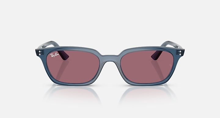 Ray-Ban ZAYA BIO-BASED Light Blue with Violet Solid Color lenses - Front