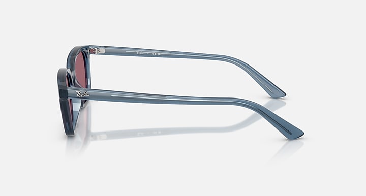 Ray-Ban ZAYA BIO-BASED Light Blue with Violet Solid Color lenses - Lateral