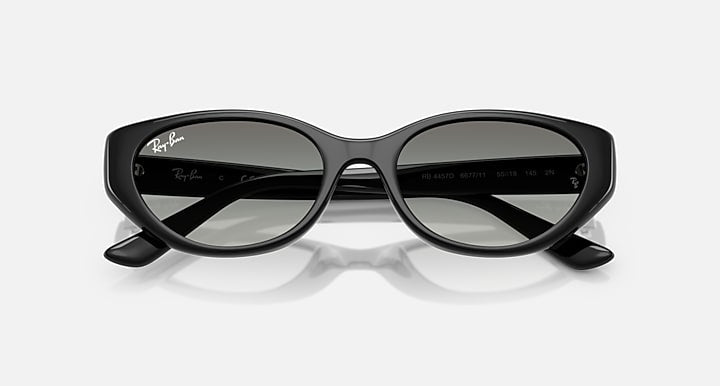 Ray-Ban RB4457D BIO-BASED Black with Grey Gradient Gradient lenses - Closed Front