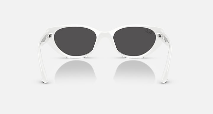 Ray-Ban RB4457D BIO-BASED White with Dark Grey Solid Color lenses - Back