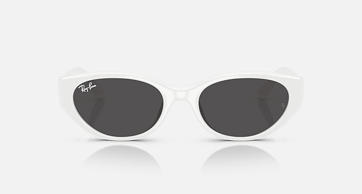 Ray-Ban RB4457D BIO-BASED White with Dark Grey Solid Color lenses - Front