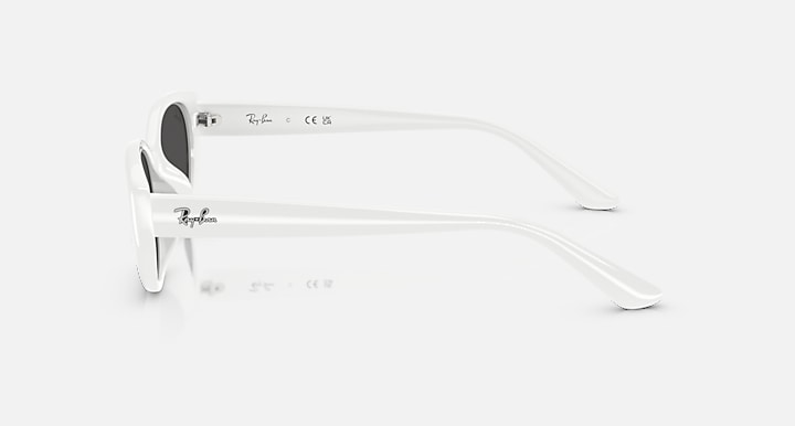 Ray-Ban RB4457D BIO-BASED White with Dark Grey Solid Color lenses - Lateral