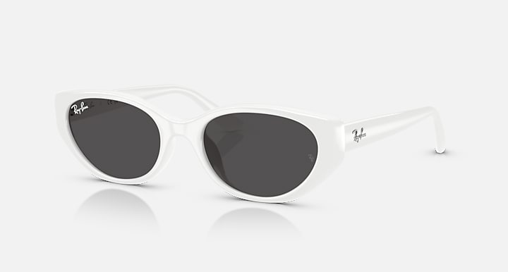 Ray-Ban RB4457D BIO-BASED White with Dark Grey Solid Color lenses - Quarter