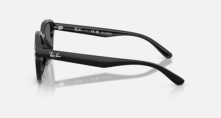 Ray-Ban RB4458D Black with Dark Grey Polarized Solid Color lenses - Lateral