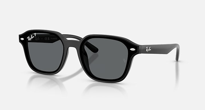 Ray-Ban RB4458D Black with Dark Grey Polarized Solid Color lenses - Quarter