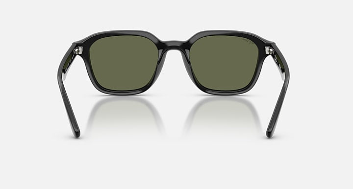 Ray-Ban RB4458D Black with Dark Green Polarized Solid Color lenses - Back