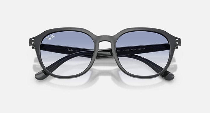 Ray-Ban RB4459D Opal Grey with Clear Gradient Light Blue Gradient lenses - Closed Front