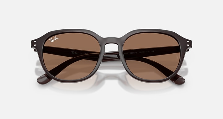 Ray-Ban RB4459D Opal Brown with Dark Brown Solid Color lenses - Closed Front