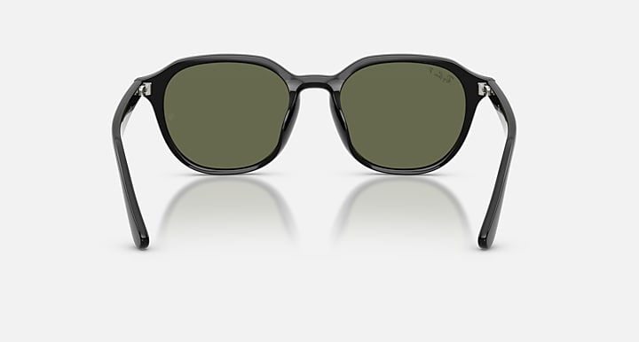 Ray-Ban RB4459D Black with Dark Green Polarized Solid Color lenses - Back