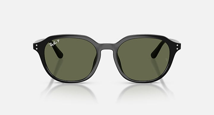Ray-Ban RB4459D Black with Dark Green Polarized Solid Color lenses - Front
