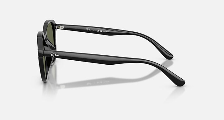 Ray-Ban RB4459D Black with Dark Green Polarized Solid Color lenses - Lateral