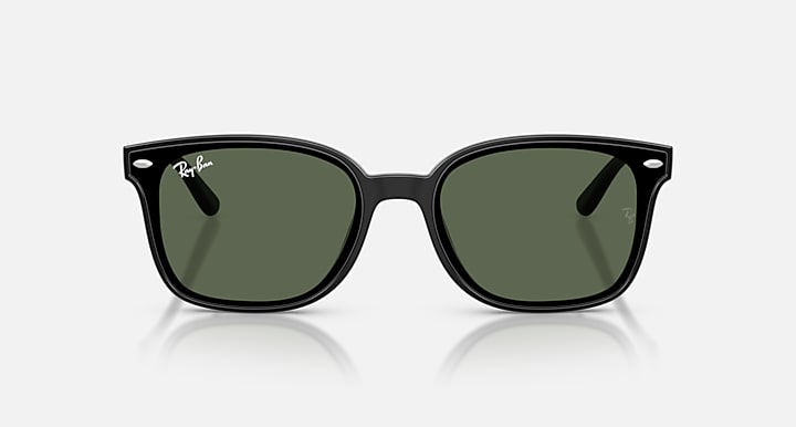 Ray-Ban RB4461D Black with Dark Green Solid Color lenses - Front
