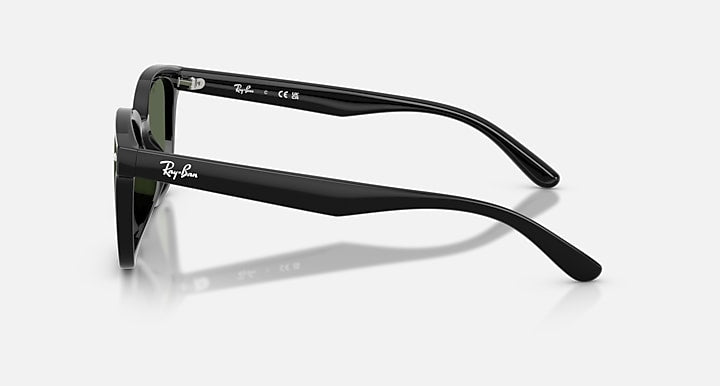 Ray-Ban RB4461D Black with Dark Green Solid Color lenses - Lateral