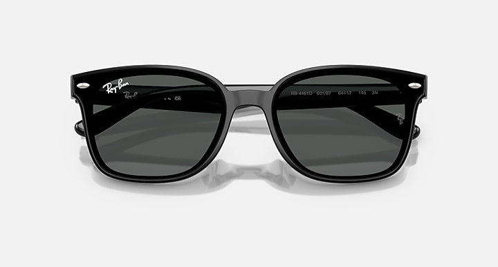 Ray-Ban RB4461D Black with Dark Grey Solid Color lenses - Closed Front