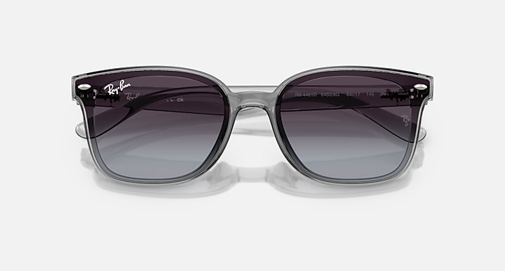 Ray-Ban RB4461D Transparent Grey with Grey Gradient Gradient lenses - Closed Front