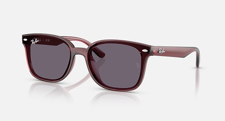 Ray-Ban RB4461D Transparent Dark Brown with Violet Solid Color lenses - Quarter