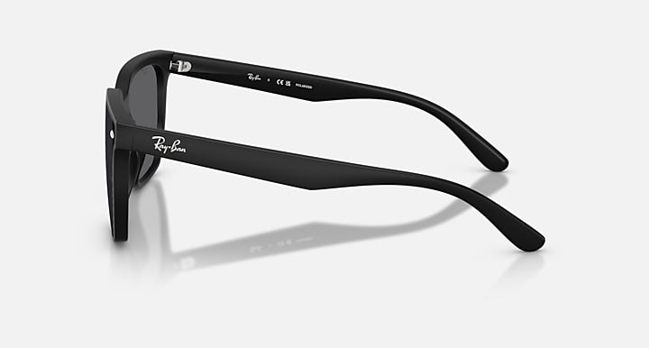 Ray-Ban RB4466D Matte Black with Polarized Grey Solid Color lenses - Lateral