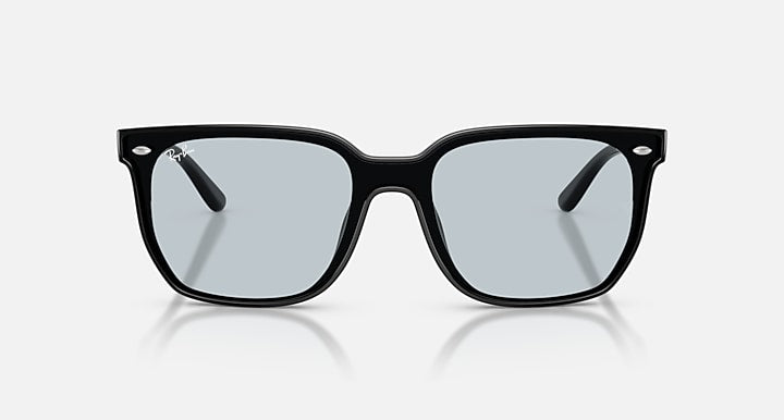Ray-Ban RB4466D Black with Light Blue Solid Color lenses - Front