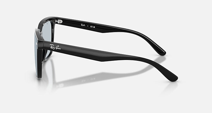Ray-Ban RB4466D Black with Light Blue Solid Color lenses - Lateral