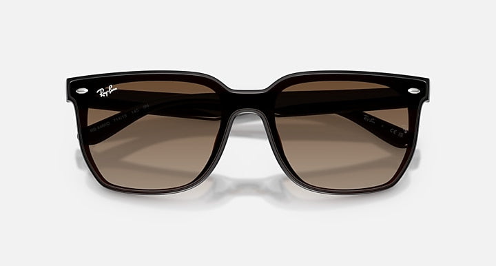 Ray-Ban RB4466D Transparent Dark Brown with Brown Gradient Gradient lenses - Closed Front