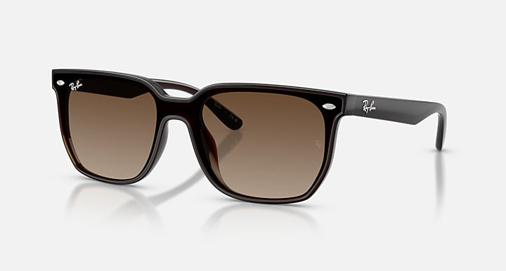 Ray-Ban RB4466D Transparent Dark Brown with Brown Gradient Gradient lenses - Quarter