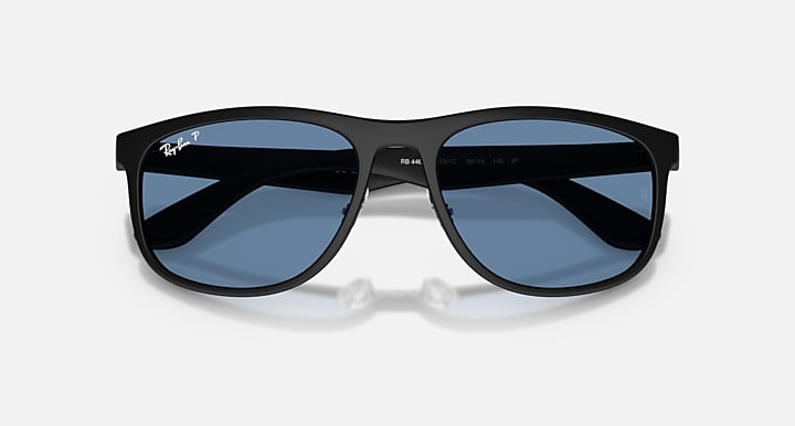 Ray-Ban RB4468 POLARIZED S LENSES Sand Black with Polarized S Blue Polarized S lenses - Closed Front