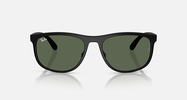 Ray-Ban RB4468 LITEFORCE Sand Black with Dark Green Solid Color lenses - Front