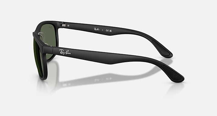 Ray-Ban RB4468 LITEFORCE Sand Black with Dark Green Solid Color lenses - Lateral