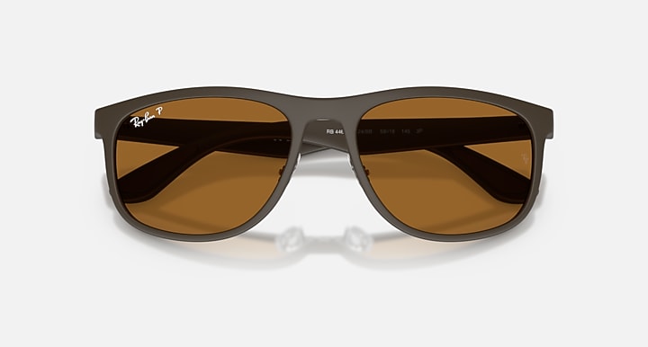 Ray-Ban RB4468 POLARIZED S LENSES Sand Brown with Polarized S Bronze Polarized S lenses - Closed Front
