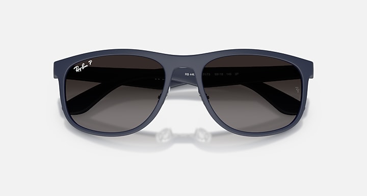 Ray-Ban RB4468 LITEFORCE Sand Dark Blue with Grey Gradient Polarized Gradient lenses - Closed Front