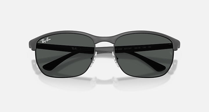 Ray-Ban RB4469 LITEFORCE Sand Grey with Dark Grey Solid Color lenses - Closed Front