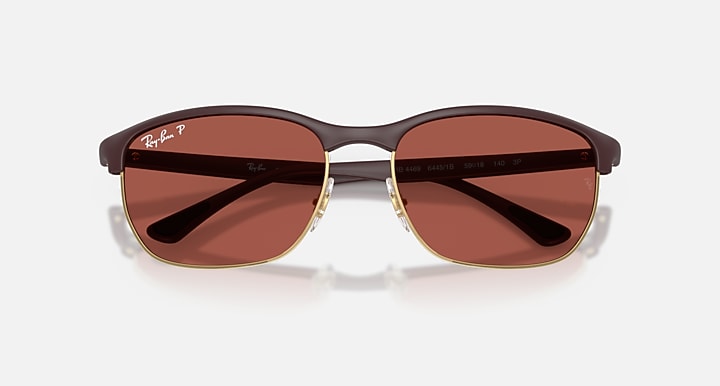Ray-Ban RB4469 POLARIZED S LENSES Sand Violet with Polarized S Red Polarized S lenses - Closed Front