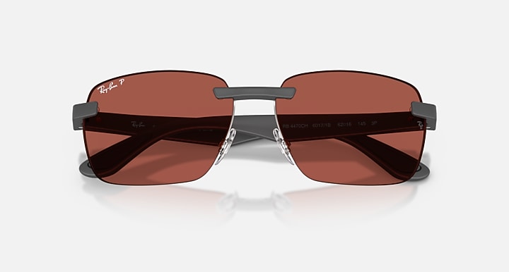 Ray-Ban RB4470 POLARIZED S LENSES Sand Grey with Polarized S Red Polarized S lenses - Closed Front