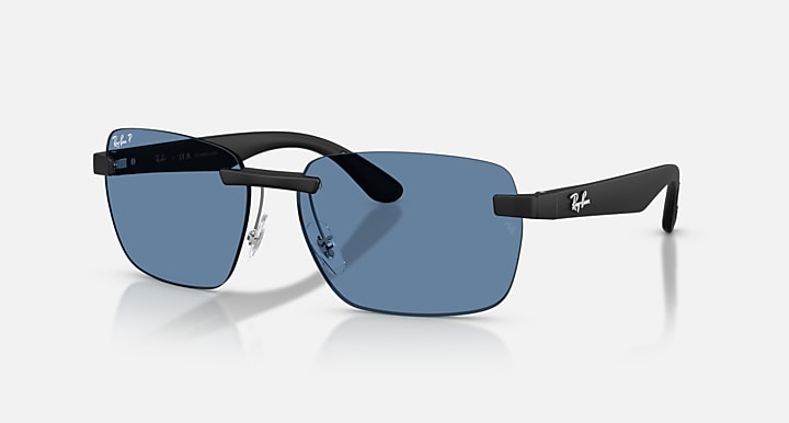 Ray-Ban RB4470 POLARIZED S LENSES Sand Black with Polarized S Blue Polarized S lenses - Quarter