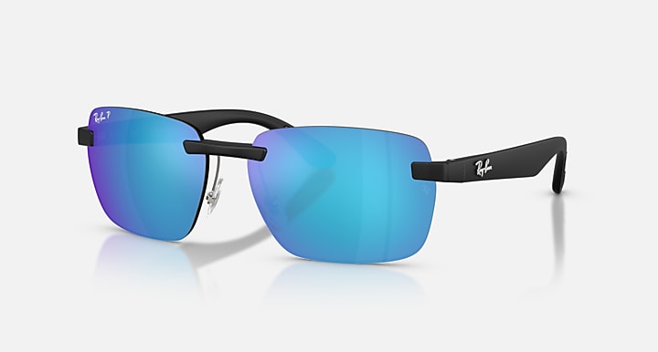 Ray-Ban RB4470 POLARIZED+ LENSES Sand Black with Polarized Green Polarized+ lenses - Quarter
