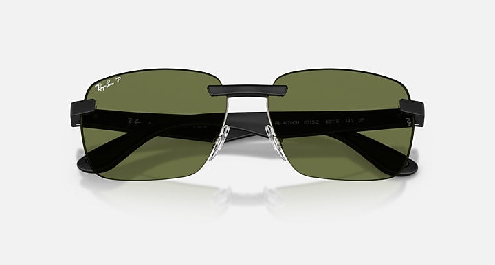 Ray-Ban RB4470 POLARIZED S LENSES Sand Black with Polarized S Green Polarized S lenses - Closed Front