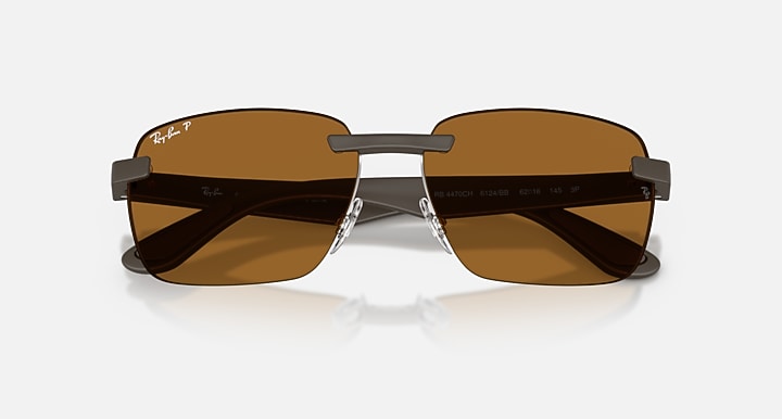 Ray-Ban RB4470 POLARIZED S LENSES Sand Brown with Polarized S Bronze Polarized S lenses - Closed Front
