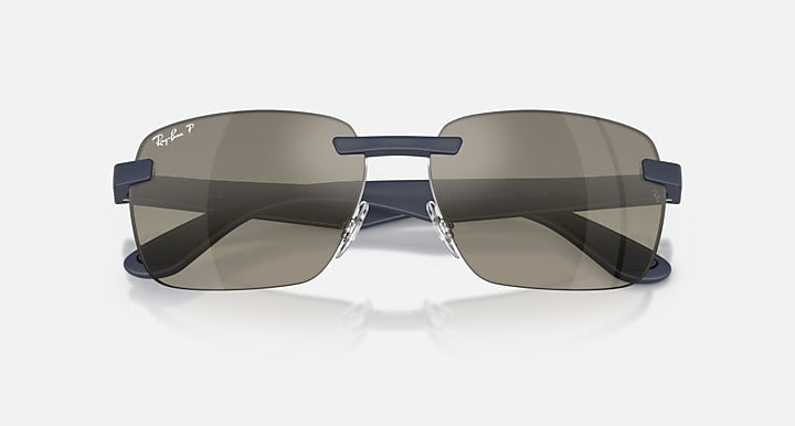 Ray-Ban RB4470 POLARIZED+ LENSES Sand Dark Blue with Grey Gradient Polarized+ Polarized+ lenses - Closed Front