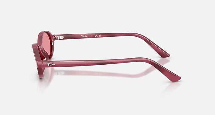 Ray-Ban KHAL BIO-BASED ONLINE ONLY LIMITED Violet Havana with Pink Solid Color lenses - Lateral