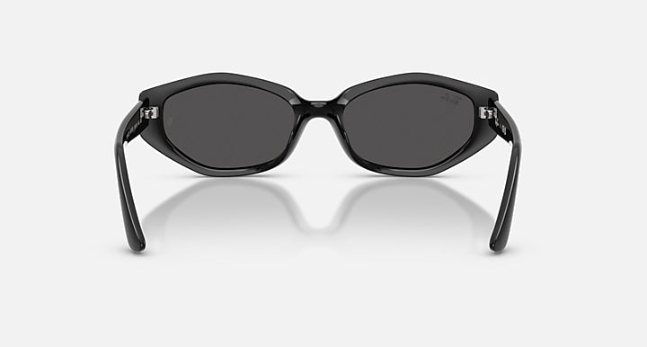 Ray-Ban RB4473D Black with Dark Grey Solid Color lenses - Back