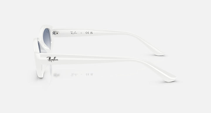 Ray-Ban RB4473D White with Clear Gradient Light Blue Gradient lenses - Lateral