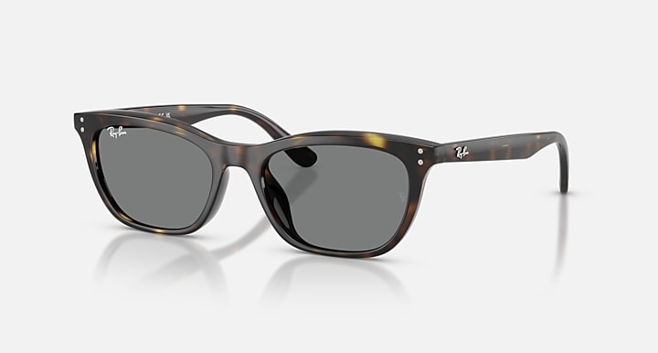 Ray-Ban RB4474D Havana with Dark Grey Solid Color lenses - Quarter