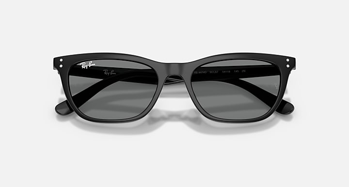 Ray-Ban RB4474D Black with Dark Grey Solid Color lenses - Closed Front