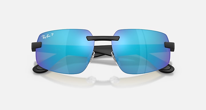 Ray-Ban RB4475 POLARIZED+ LENSES Sand Black with Polarized Green Polarized+ lenses - Closed Front